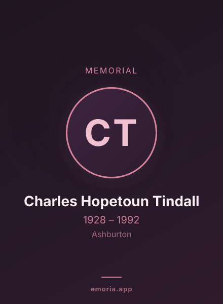 Memorial portrait of Charles Hopetoun Tindall