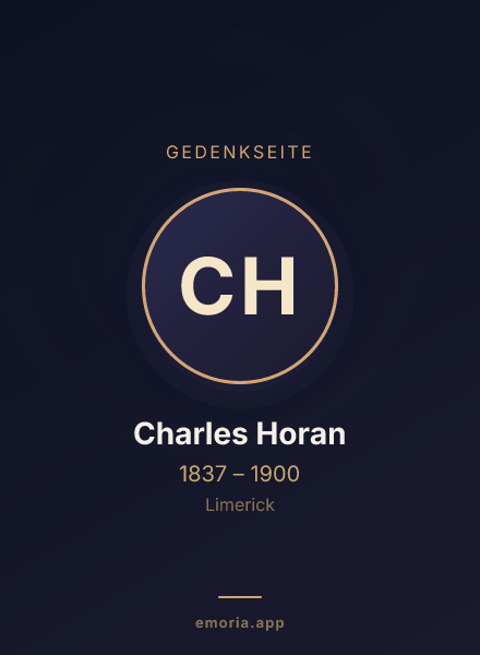 Gedenkportrait von Charles Horan