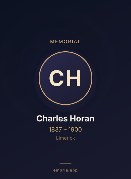 Memorial portrait of Charles Horan
