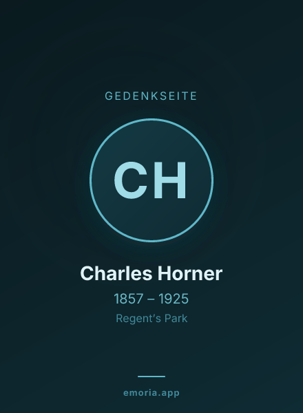 Gedenkportrait von Charles Horner