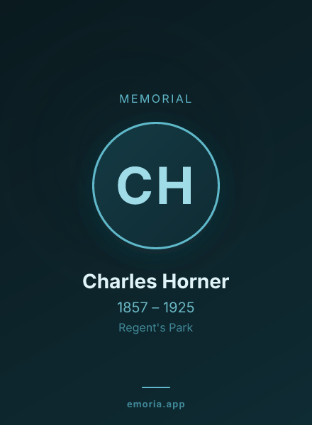 Memorial portrait of Charles Horner