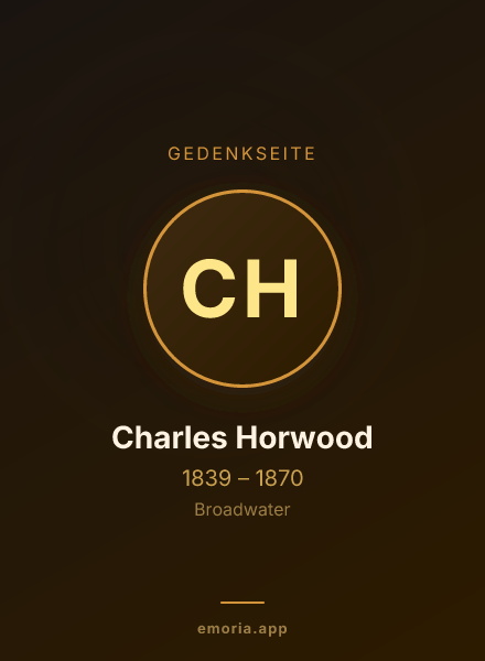 Gedenkportrait von Charles Horwood