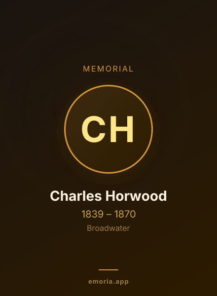 Memorial portrait of Charles Horwood