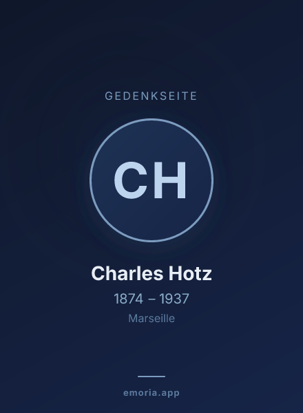 Gedenkportrait von Charles Hotz