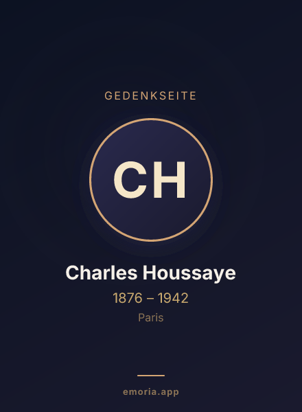 Gedenkportrait von Charles Houssaye