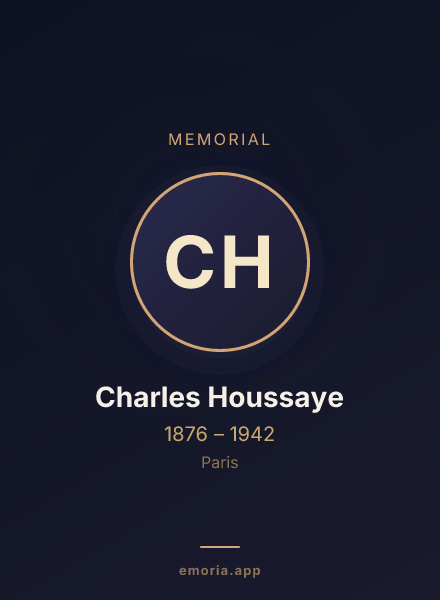 Memorial portrait of Charles Houssaye
