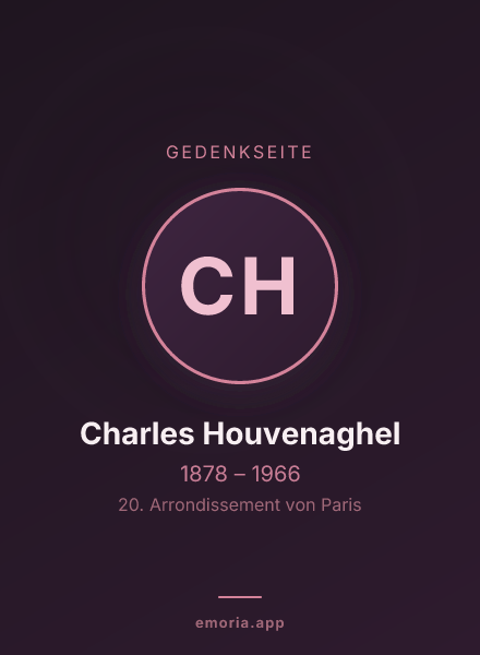 Gedenkportrait von Charles Houvenaghel