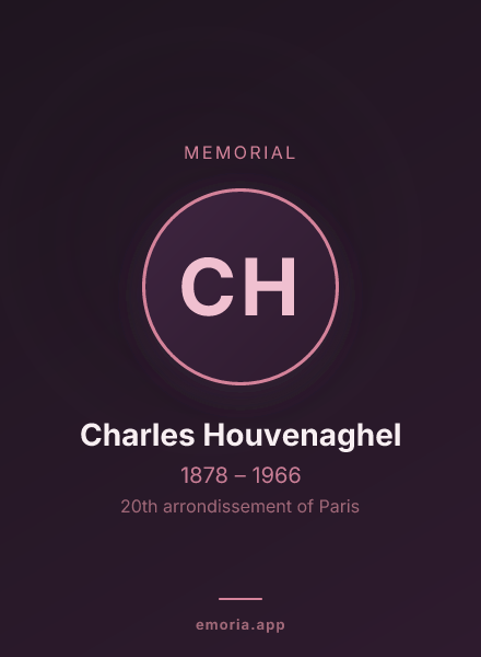 Memorial portrait of Charles Houvenaghel