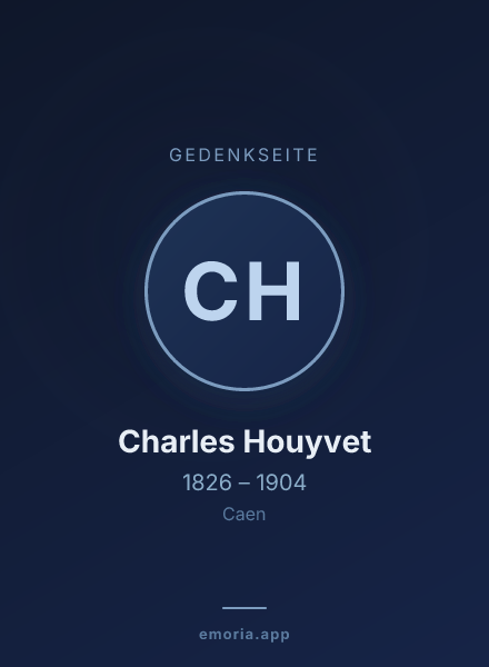 Gedenkportrait von Charles Houyvet