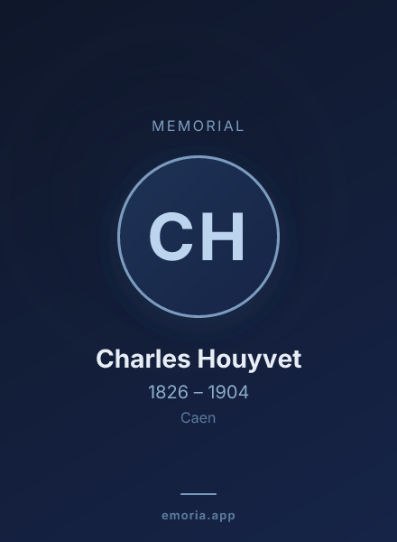 Memorial portrait of Charles Houyvet