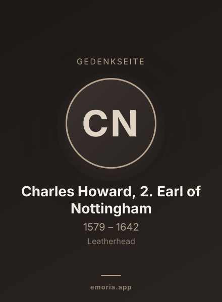 Gedenkportrait von Charles Howard, 2. Earl of Nottingham