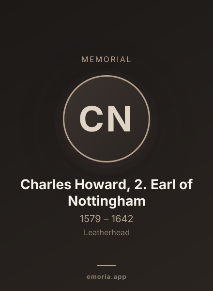Memorial portrait of Charles Howard, 2. Earl of Nottingham
