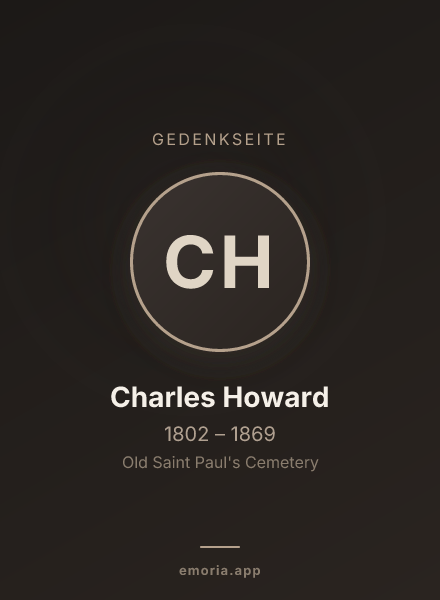 Gedenkportrait von Charles Howard