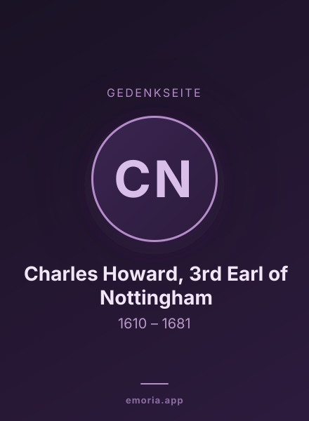 Gedenkportrait von Charles Howard, 3rd Earl of Nottingham