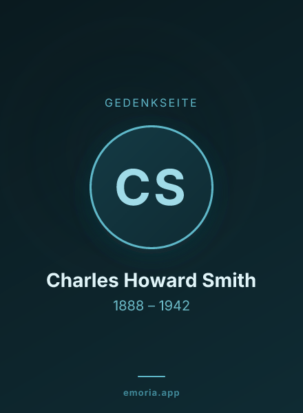 Gedenkportrait von Charles Howard Smith