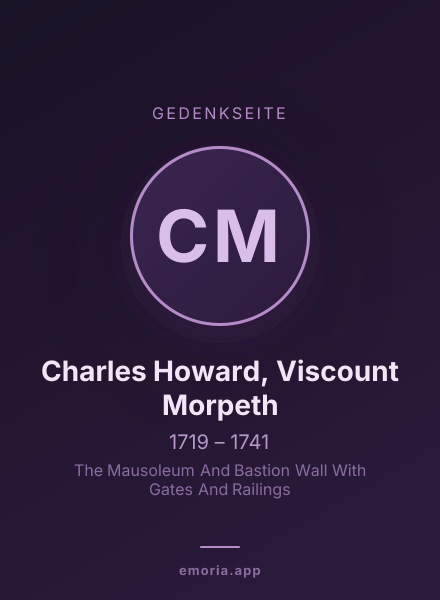 Gedenkportrait von Charles Howard, Viscount Morpeth