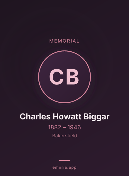 Memorial portrait of Charles Howatt Biggar