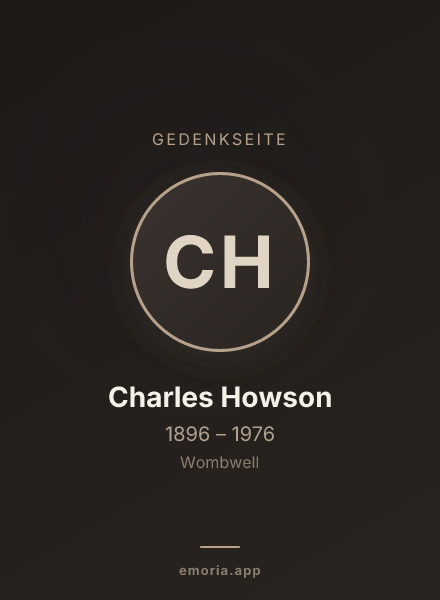 Gedenkportrait von Charles Howson