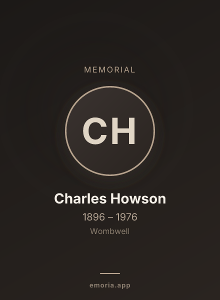 Memorial portrait of Charles Howson
