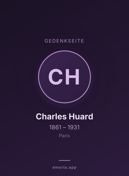 Gedenkportrait von Charles Huard