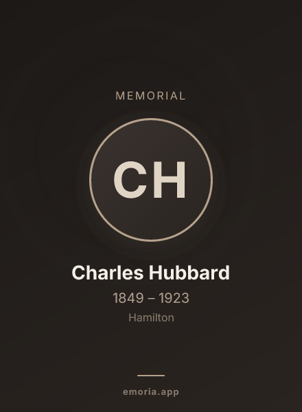 Memorial portrait of Charles Hubbard