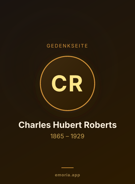 Gedenkportrait von Charles Hubert Roberts