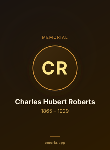 Memorial portrait of Charles Hubert Roberts
