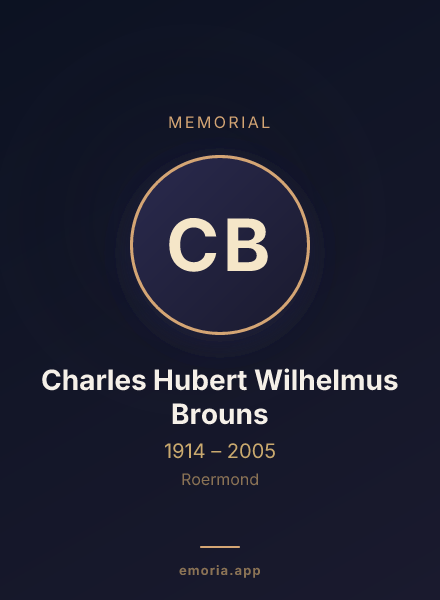 Memorial portrait of Charles Hubert Wilhelmus Brouns