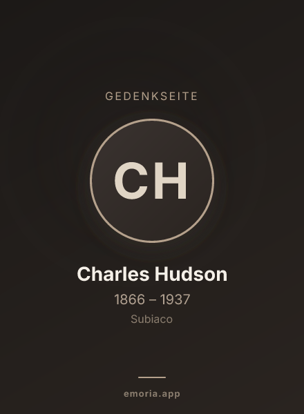 Gedenkportrait von Charles Hudson