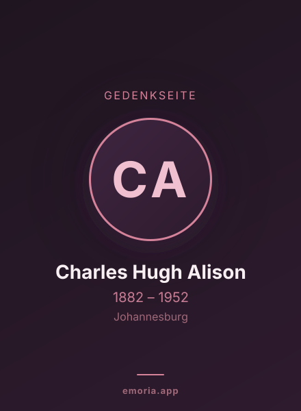 Gedenkportrait von Charles Hugh Alison