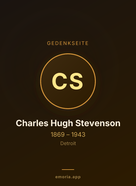 Gedenkportrait von Charles Hugh Stevenson