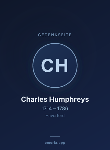 Gedenkportrait von Charles Humphreys