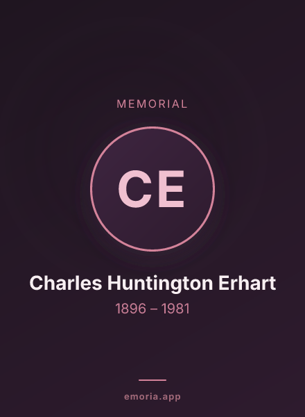 Memorial portrait of Charles Huntington Erhart