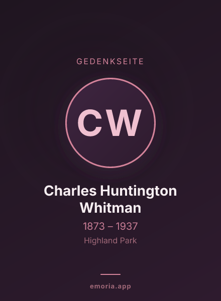 Gedenkportrait von Charles Huntington Whitman