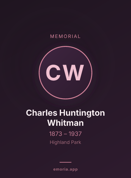 Memorial portrait of Charles Huntington Whitman