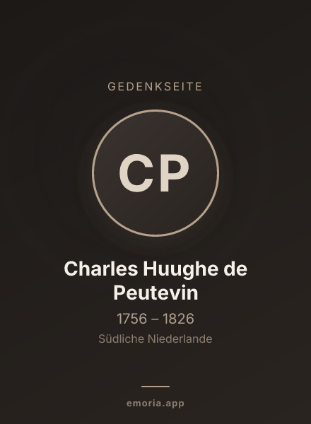 Gedenkportrait von Charles Huughe de Peutevin
