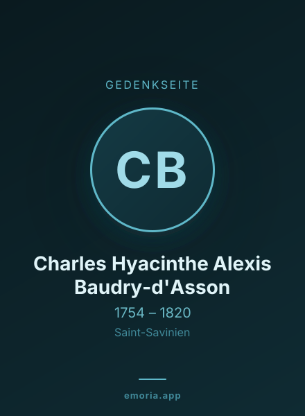 Gedenkportrait von Charles Hyacinthe Alexis Baudry-d'Asson