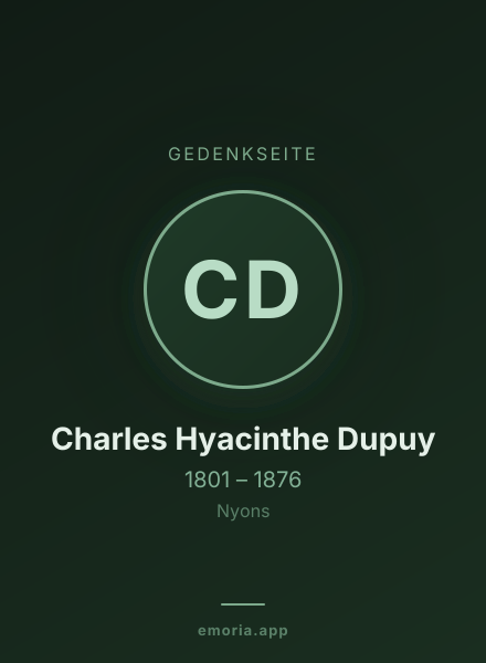 Gedenkportrait von Charles Hyacinthe Dupuy