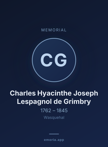 Memorial portrait of Charles Hyacinthe Joseph Lespagnol de Grimbry
