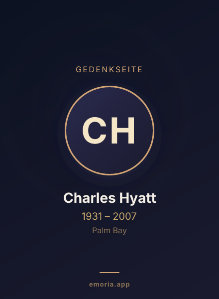 Gedenkportrait von Charles Hyatt