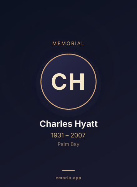 Memorial portrait of Charles Hyatt