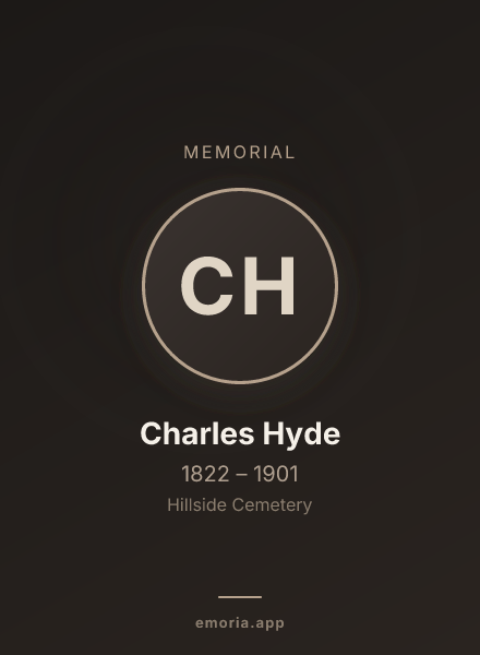 Memorial portrait of Charles Hyde