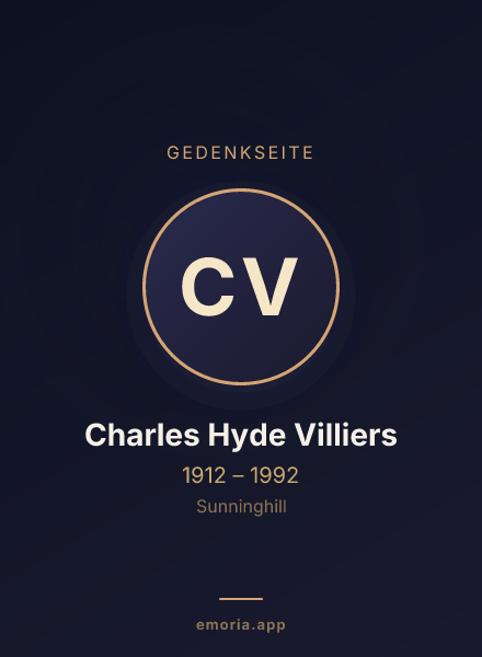 Gedenkportrait von Charles Hyde Villiers