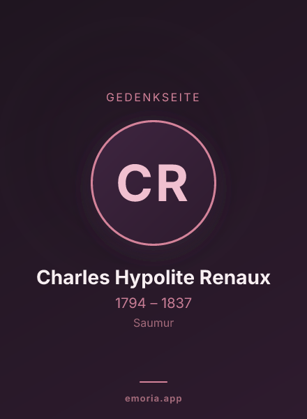 Gedenkportrait von Charles Hypolite Renaux