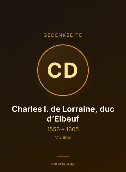 Gedenkportrait von Charles I. de Lorraine, duc d’Elbeuf