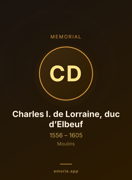 Memorial portrait of Charles I. de Lorraine, duc d’Elbeuf