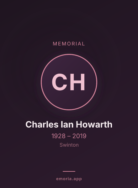 Memorial portrait of Charles Ian Howarth