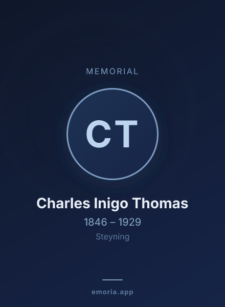 Memorial portrait of Charles Inigo Thomas