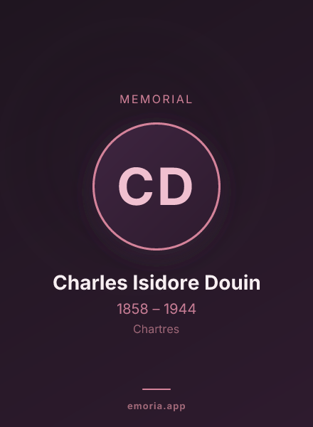 Memorial portrait of Charles Isidore Douin