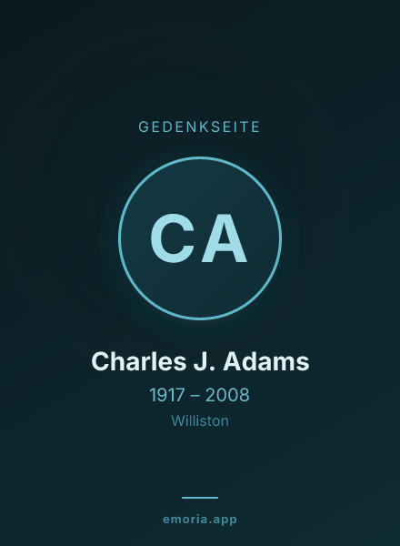 Gedenkportrait von Charles J. Adams